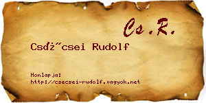 Csécsei Rudolf névjegykártya