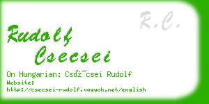 rudolf csecsei business card